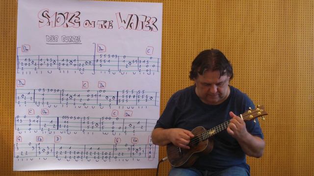 Fingerstyle UKULELE Lesson #227: SMOKE ON THE WATER (Deep Purple) смотреть онлайн