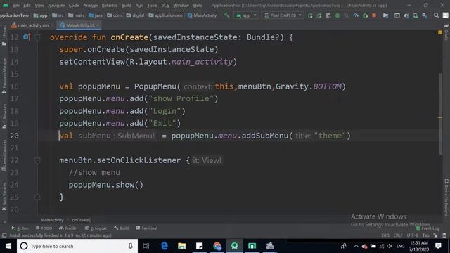 24 PopUp Sub Menu Android смотреть онлайн