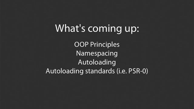 13. Overview of what we're about to cover (OOP, autoloading, namespaces and Symfony) смотреть онлайн