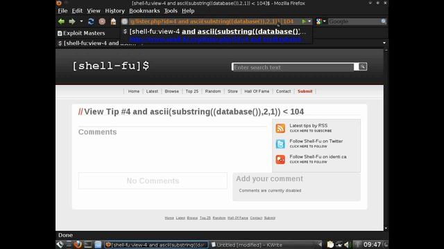 Blind SQL injection. смотреть онлайн
