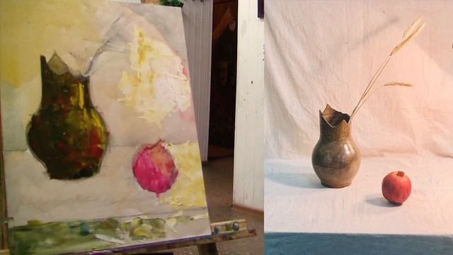 НАТЮРМОРТ МАСТИХИНОМ. Что такое мастихин и как им работать. смотреть онлайн