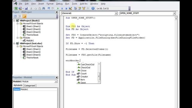 HOW TO: Open an Excel File with an Open Dialog box -Excel VBA смотреть онлайн