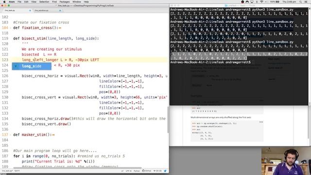 Neuroscience programming with psychopy/python: Line Bisection Task (Video 3) - making random stimul смотреть онлайн