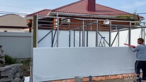 Как сделать тёплый сарай с погребом. Монтаж сендвич панелей.