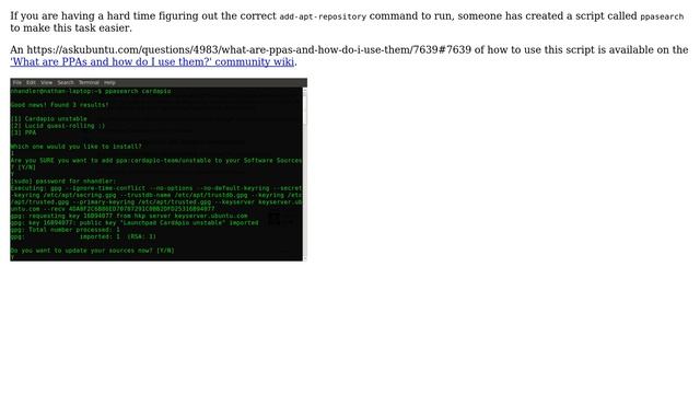 Ubuntu: How can I figure out the add-apt-repository command by looking at a launchpad project? смотреть онлайн