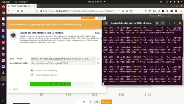 How to install Eclipse IDE on Ubuntu 20.04-Linux os With one java Program смотреть онлайн