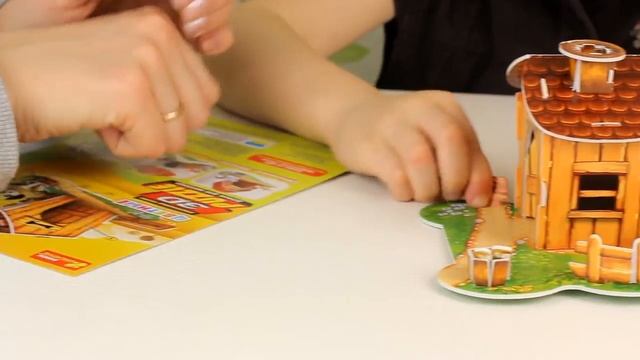 Конструктор 3D пазлов. Делаем Домики для Собачки, Коровки и Зайчика смотреть онлайн