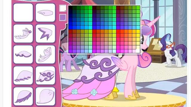 Обзор флеш игры My little pony Свадебное платье для Каденс. смотреть онлайн