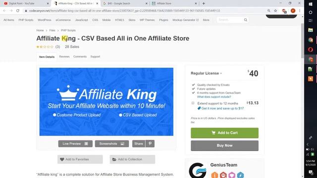 Affiliate King - CSV Based All in One Affiliate PHP Script Download || Make E-commerce website смотреть онлайн