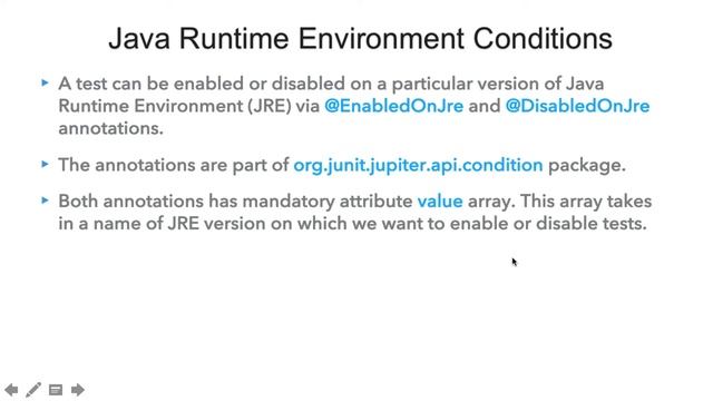 JUnit 5 - Java Runtime Environment Conditions смотреть онлайн