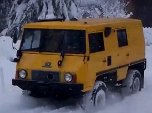 Интересные фургоны - Pinzgauer 4x4 вместо грейдера (ЗИМА и СНЕГ)