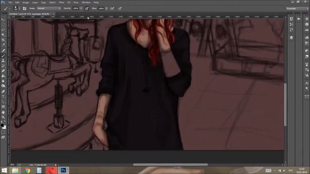 ILLUSION OF THE SUNSET || PHOTOSHOP PAINTING TIME LAPSE смотреть онлайн