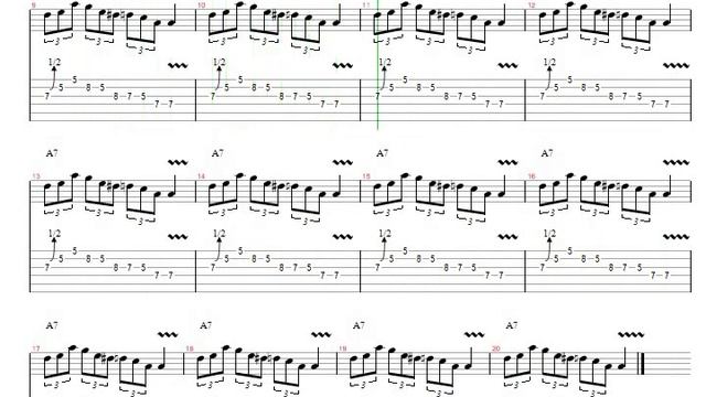 Упражнение №23 - блюзовый лик №11 - медленно 80bpm смотреть онлайн