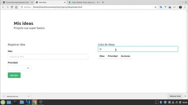 Vue Super Básico 024 - Proyecto - Eliminar Idea смотреть онлайн