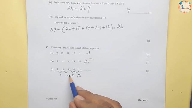 0580/12/F/M/17 | Worked Solutions | IGCSE Math Paper 2017 (CORE) | Science And Math