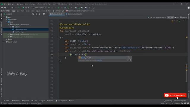 How to Implement Swipe to Button in Jetpack Compose | Android | Kotlin | Make it Easy смотреть онлайн