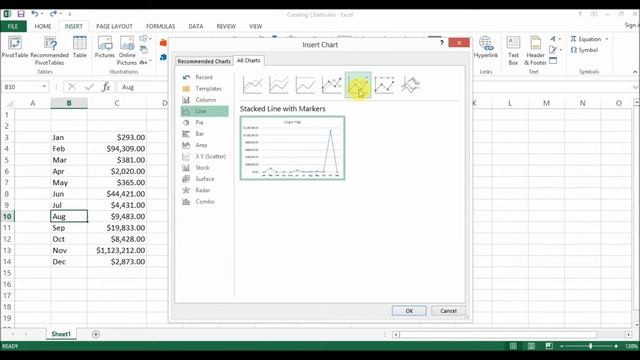 ms office excel creating charts смотреть онлайн