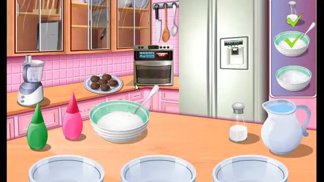 Мультик. Прохождение игры. Кухня Сары. Сладкие Рисовые Пирожки. Подборка. Готовка. Игры мультики. смотреть онлайн