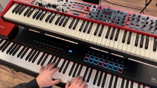 Controlling the Nord Stage 3 via MIDI with the M-Audio Hammer 88 Pro - Velocity Curve Issue?! смотреть онлайн