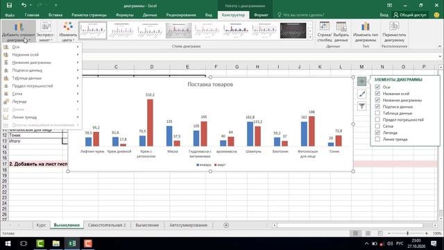 Как создать диаграмму в Excel [Создание и печать диаграмм в Экселе] смотреть онлайн