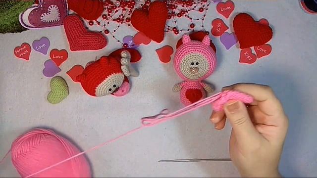 МК//Вязаная игрушка "Влюблённые Дьяволята". Часть 3. смотреть онлайн
