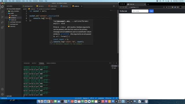 Socket.io in Server and Client side смотреть онлайн