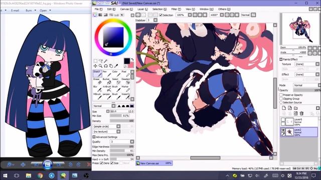 【SAI】Stocking Speedpaint смотреть онлайн