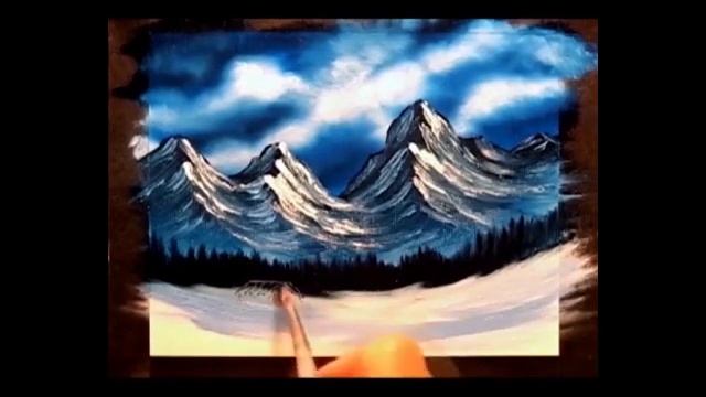 Rocky Mountain Cabin (5 x 7) Small water mixable oil painting sketch смотреть онлайн