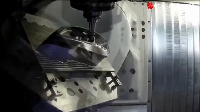 KAFO KFO-620-5AX 5 осевой обрабатывающий центр пример резки стали смотреть онлайн