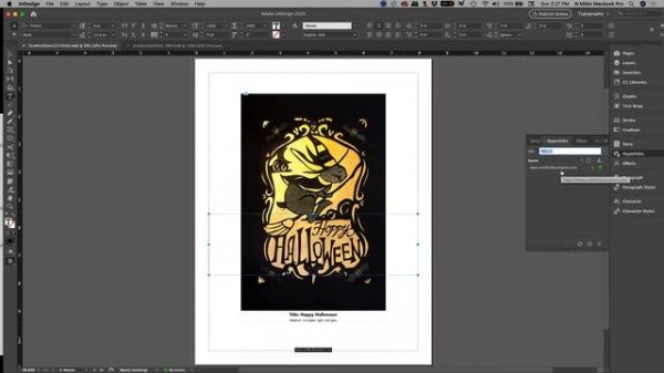 13 Adobe Indesign for Creating An Illustrator Portfolio: Make a Hyperlink in your PDF Portfolio.