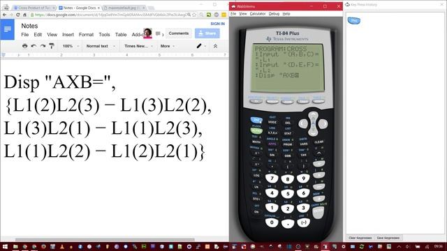 Ti-84 Cross Product Program & Dot Product for Vectors (Triple Scalar Product) смотреть онлайн