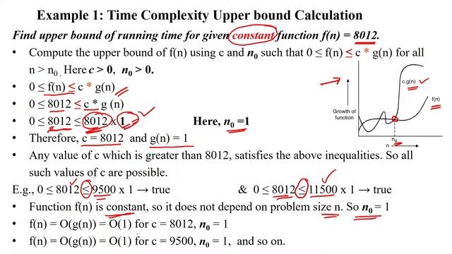 03a Calculate the upper bound of the running time of the Constant Function, Linear function f(n) смотреть онлайн