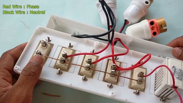 Switch board wiring of 1Fan dimmer+4Swithes+1Indicator | Electrical switch board wiring смотреть онлайн