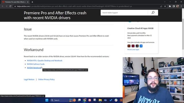 Fix Adobe "Unsupported Nvidia Driver, System Compatibility Report" Error смотреть онлайн