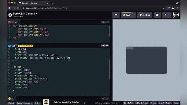Pure CSS - Camera Icon | Bytes Of Art смотреть онлайн