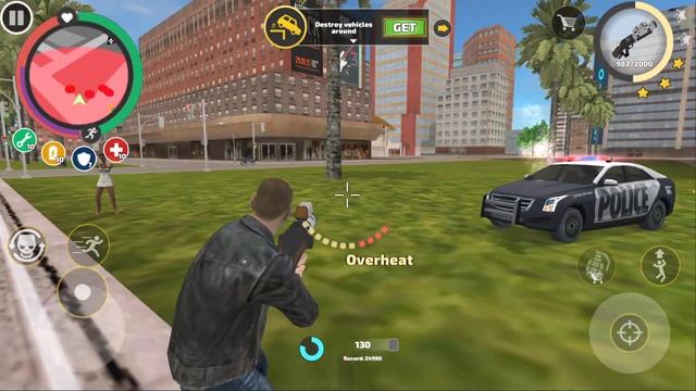 Rope Hero: Vice Town (Mutant Stoneman on Army Tank) Stone Thorns on Tank - Android Gameplay HD смотреть онлайн