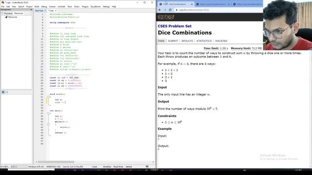 CSES Problem Set | Dice Combination | Dynamic Programming (1) смотреть онлайн