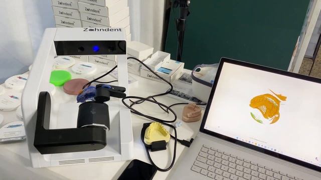 Dental 3D scanner scanning process смотреть онлайн