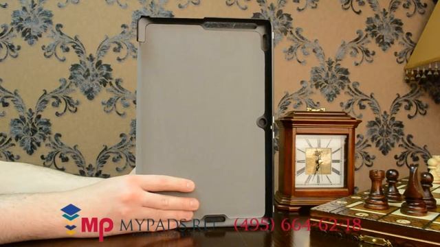 Фирменный умный чехол для Asus Transformer Book T200TA "Il Sottile" черный пластиковый смотреть онлайн