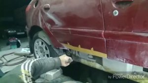 Ремонт кузова Peugeot 206 замена порогов часть 4