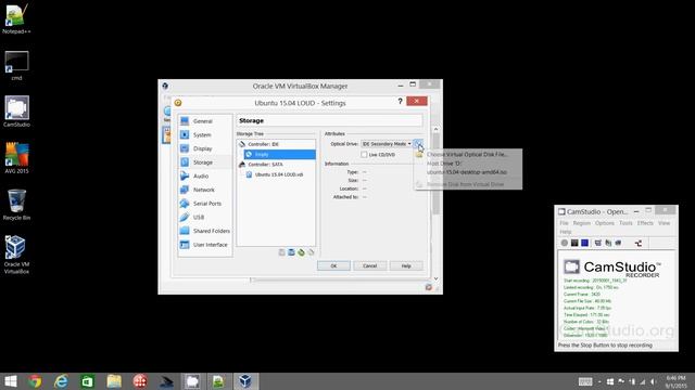 Installing Ubuntu 15.04 in Virtualbox 5 under Windows 7/8 смотреть онлайн