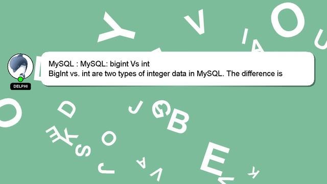 MySQL : MySQL: bigint Vs int смотреть онлайн