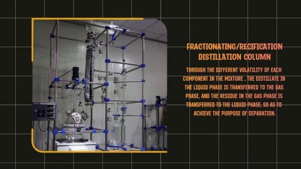 XINCHEN Glass Reactor with Packed Distillation Rectification Column Setup