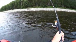 Рыбалка на лодке ПВХ Allaska Boats 460 от Sib River по горной реке