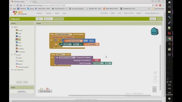 YandexTranslate API Inventor смотреть онлайн