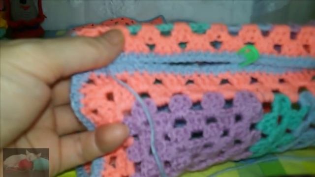Вязание крючком. Как правильно сшить квадратные мотивы. смотреть онлайн