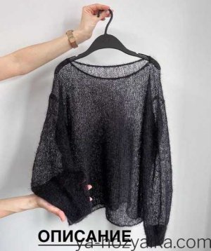 Шик!? Мастер-класс паутинка спицами! Джемпер _ платье из кид мохера на любой ра.mp4