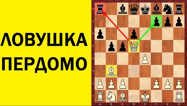 Шахматы. ЛОВУШКА в ДЕБЮТЕ. Школа шахмат d4-d5. смотреть онлайн