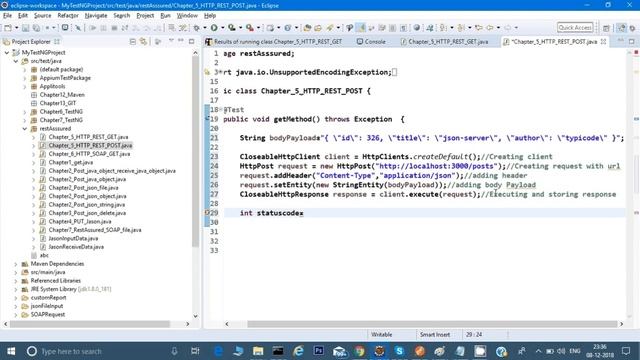 How to test Rest API Post method using HTTPClient смотреть онлайн