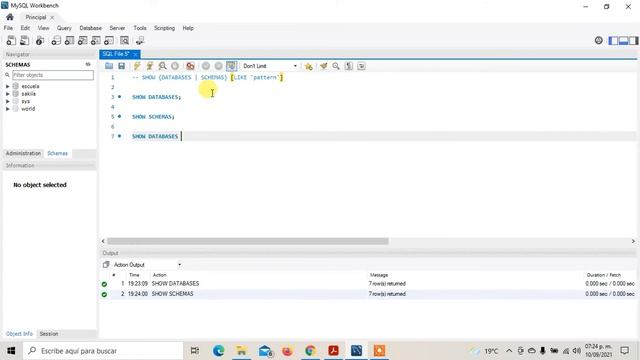 2.5 Comando SHOW DATABASES смотреть онлайн